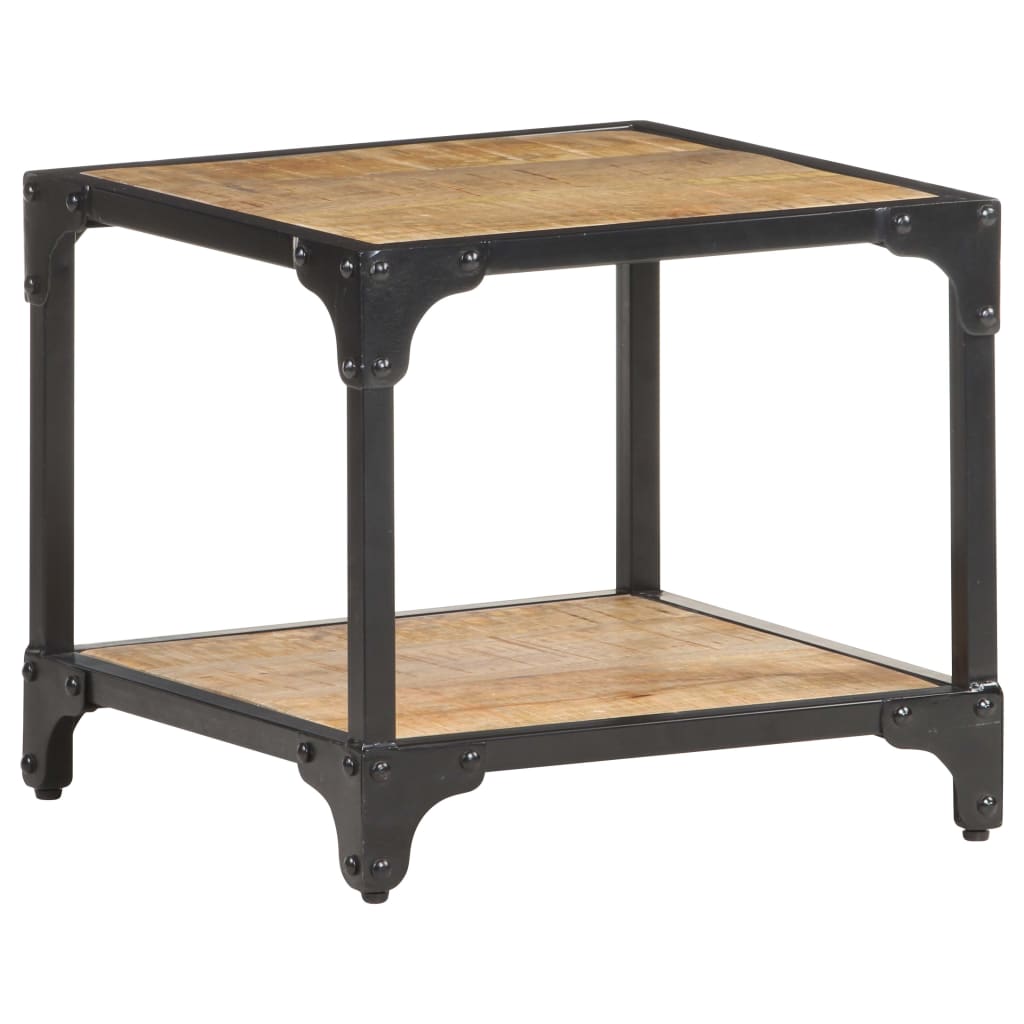 vidaXL Coffee Table 40x40x36 cm Solid Rough Mango Wood