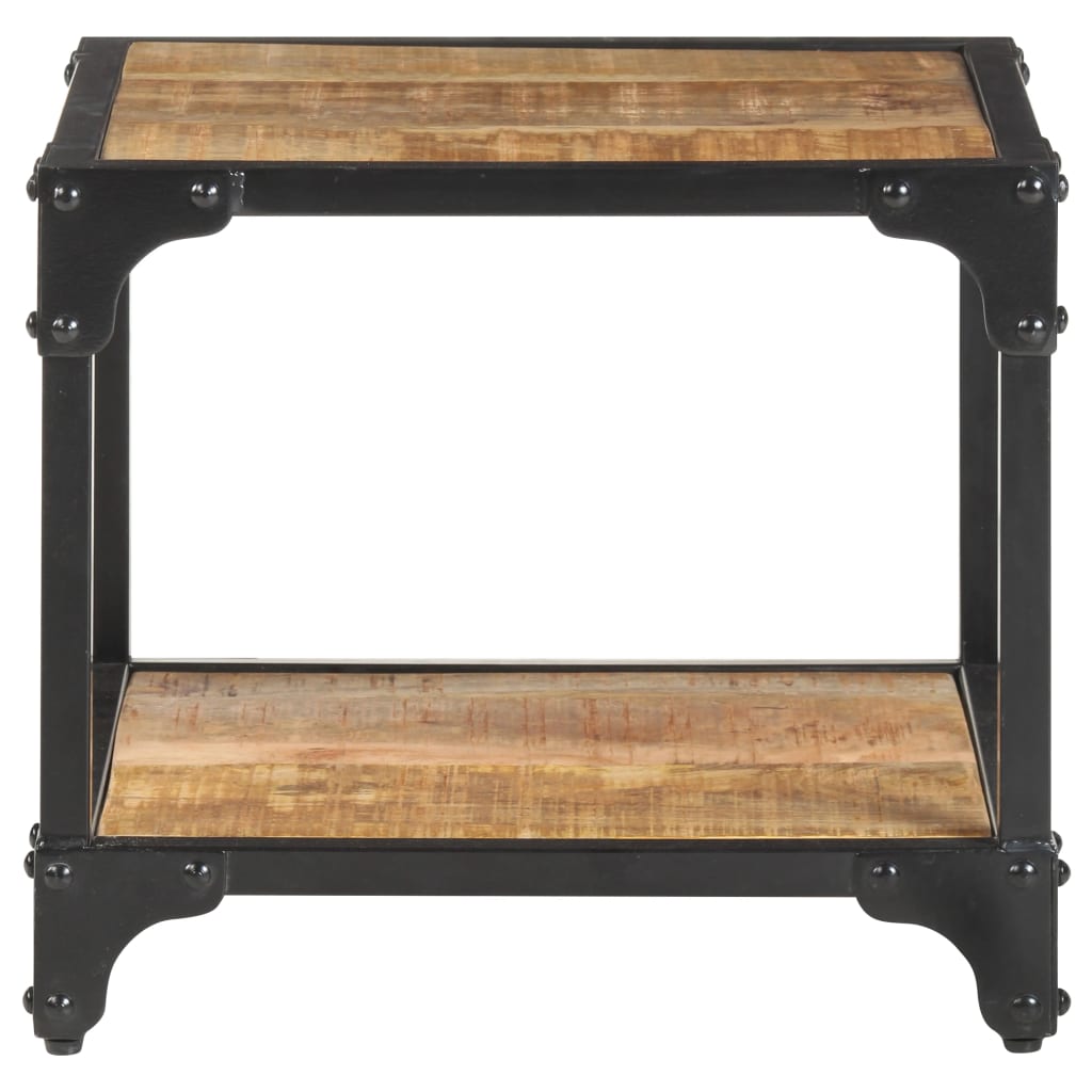 vidaXL Coffee Table 40x40x36 cm Solid Rough Mango Wood