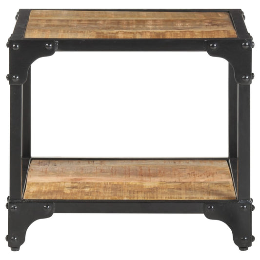 vidaXL Coffee Table 40x40x36 cm Solid Rough Mango Wood