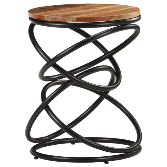 vidaXL End Table 40x40x52 cm Solid Acacia Wood