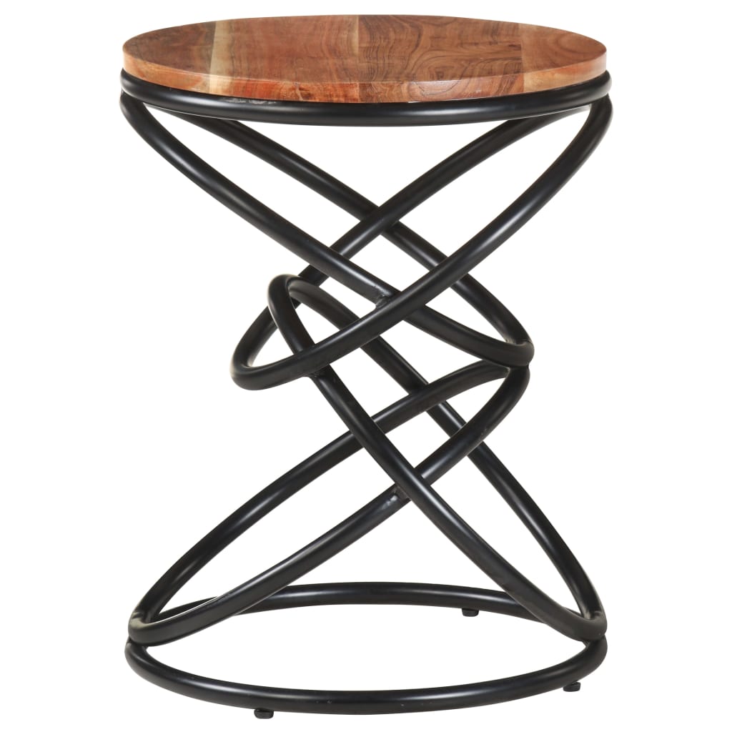 vidaXL End Table 40x40x52 cm Solid Acacia Wood