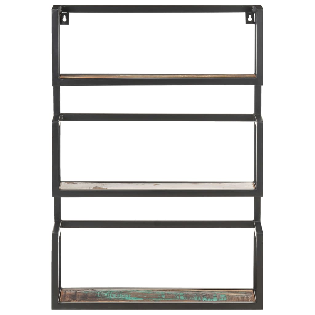 vidaXL Wall Shelf 60x20x85 cm Solid Reclaimed Wood