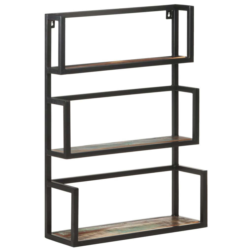 vidaXL Wall Shelf 60x20x85 cm Solid Reclaimed Wood