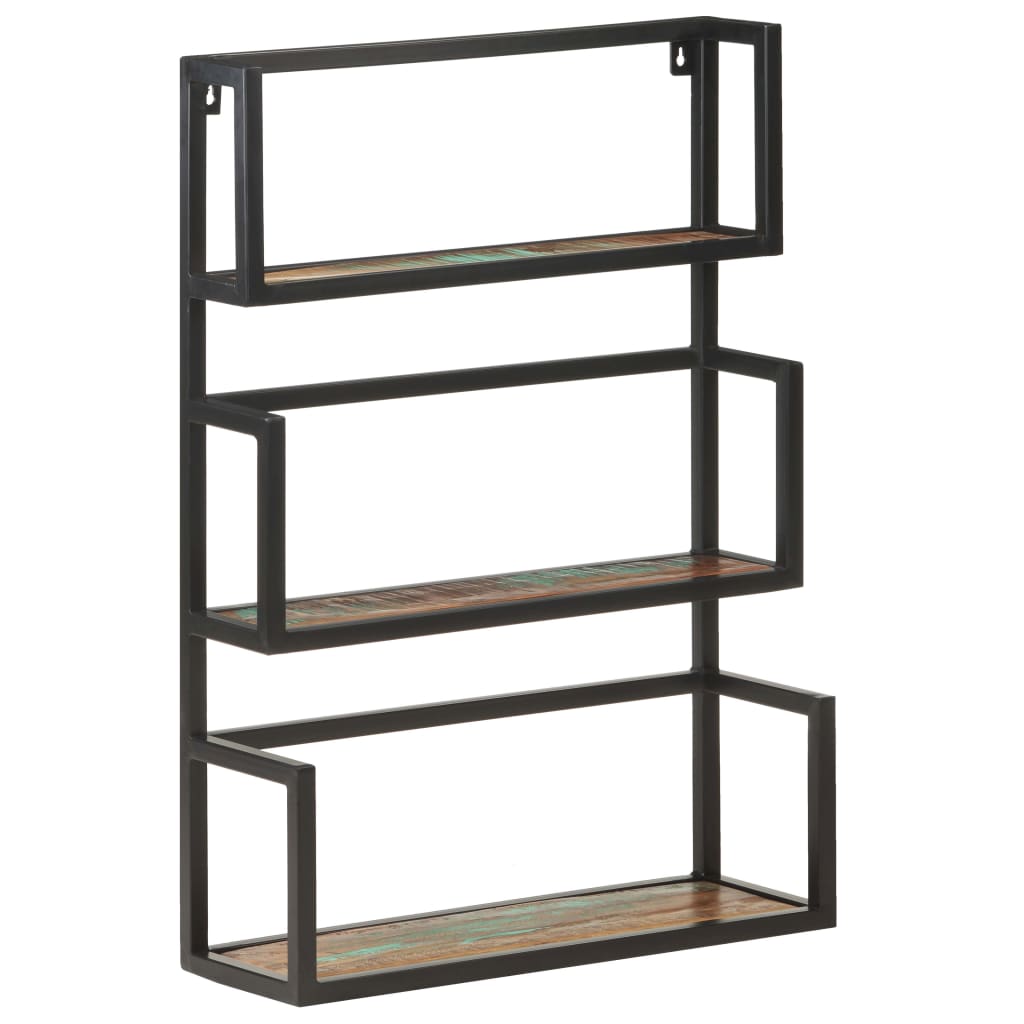 vidaXL Wall Shelf 60x20x85 cm Solid Reclaimed Wood