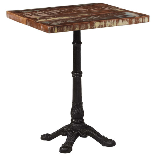 vidaXL Bistro Table 60x60x76 cm Solid Reclaimed Wood