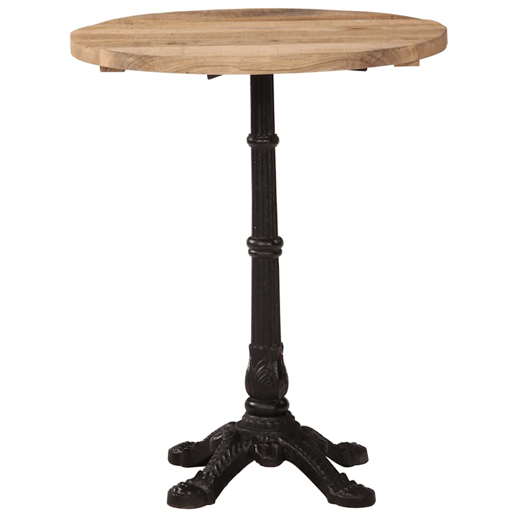 vidaXL Bistro Table Ø60x76 cm Rough Mango Wood