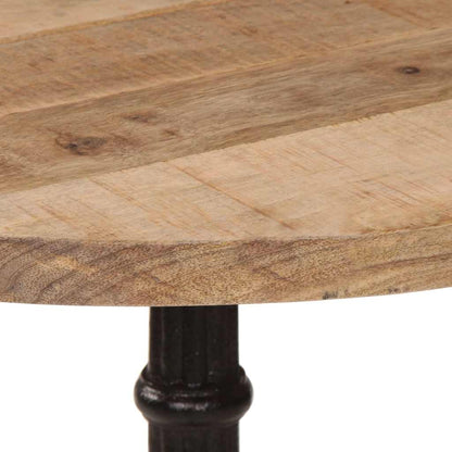 vidaXL Bistro Table Ø60x76 cm Rough Mango Wood