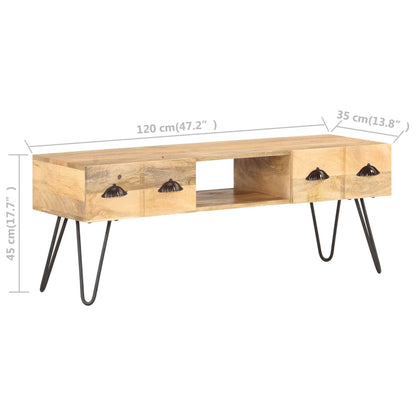vidaXL TV Cabinet 120x35x45 cm Solid Mango Wood