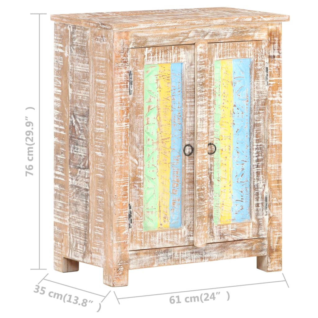 vidaXL Sideboard 61x35x76 cm Rough Acacia Wood