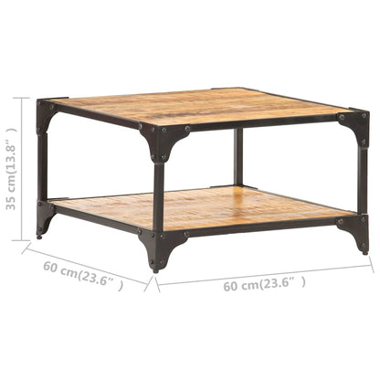 321794 vidaXL Coffee Table 60x60x35 cm Solid Mango Wood
