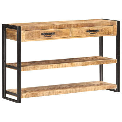 vidaXL Sideboard 120x30x75 cm Solid Rough Mango Wood