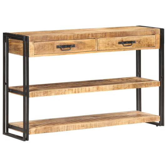 vidaXL Sideboard 120x30x75 cm Solid Rough Mango Wood