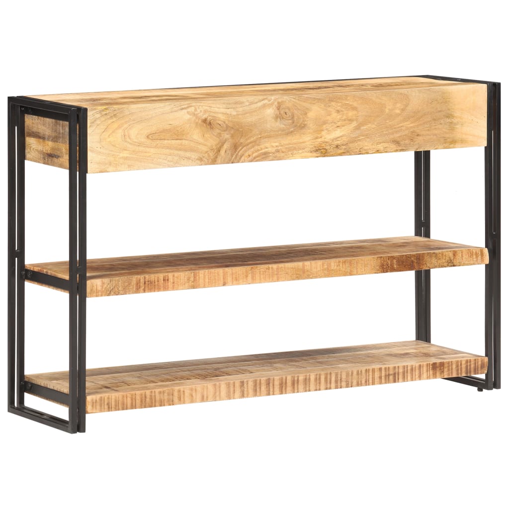vidaXL Sideboard 120x30x75 cm Solid Rough Mango Wood