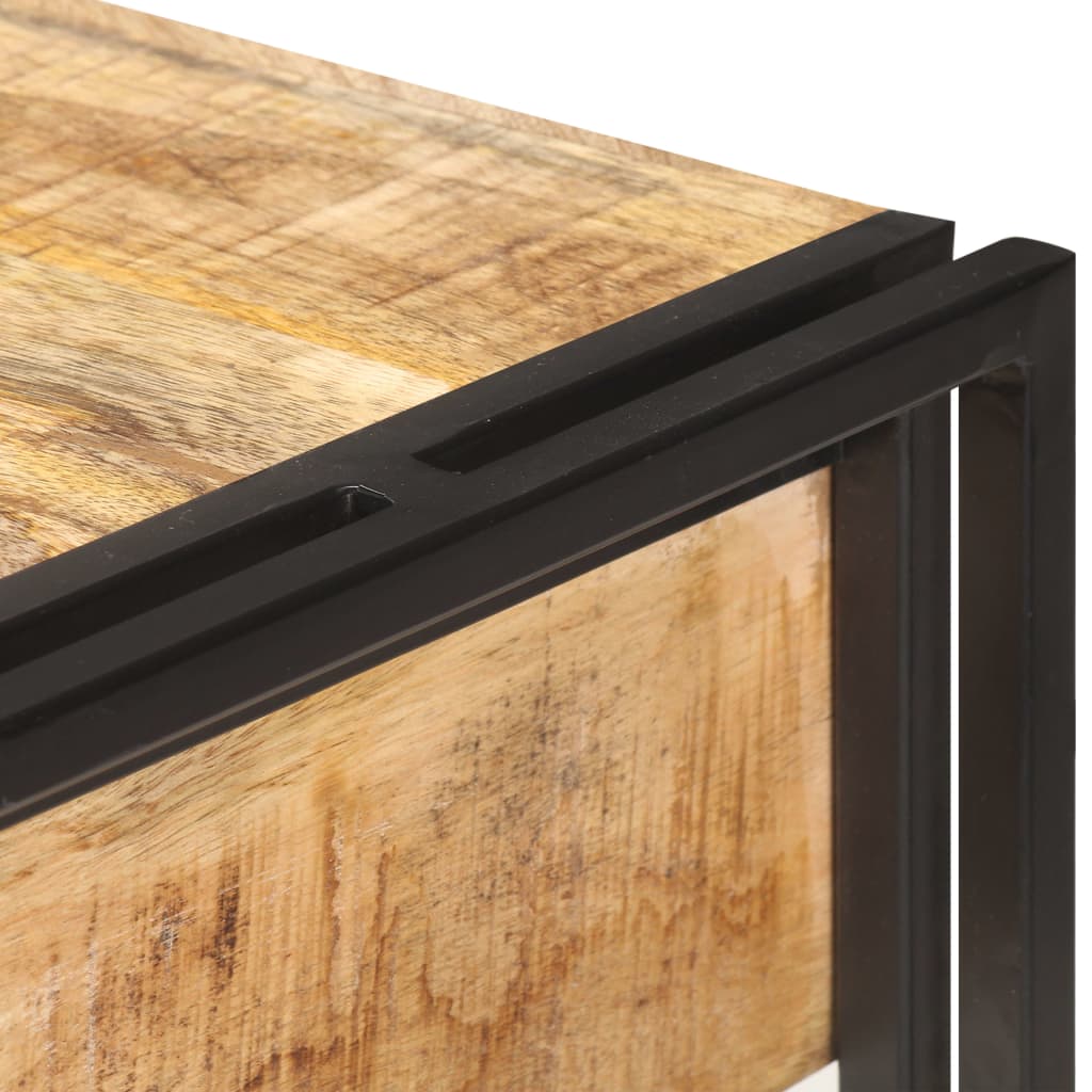 vidaXL Sideboard 120x30x75 cm Solid Rough Mango Wood