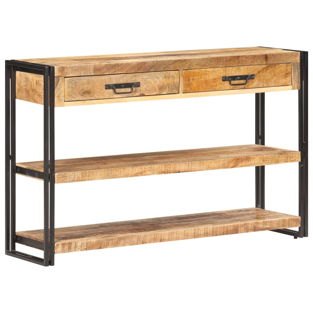 vidaXL Sideboard 120x30x75 cm Solid Rough Mango Wood