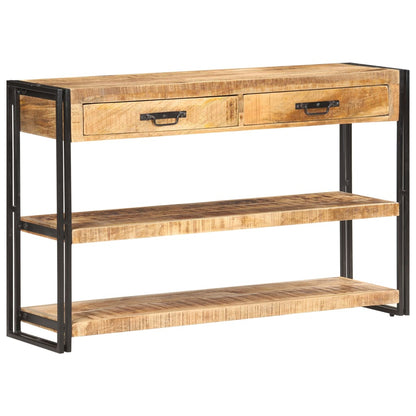 vidaXL Sideboard 120x30x75 cm Solid Rough Mango Wood