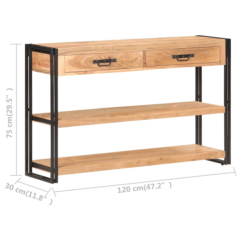321803 vidaXL Sideboard 120x30x75 cm Solid Acacia Wood