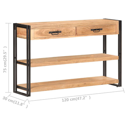 321803 vidaXL Sideboard 120x30x75 cm Solid Acacia Wood