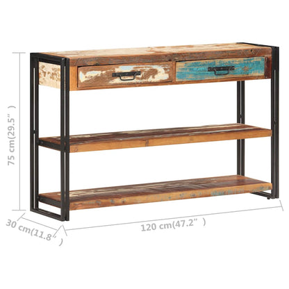 321804 vidaXL Sideboard 120x30x75 cm Solid Reclaimed Wood
