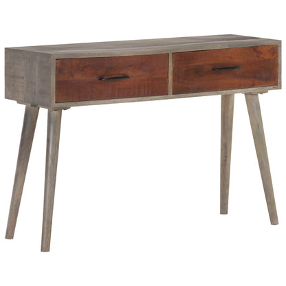 321807 vidaXL Console Table Grey 110x35x75 cm Solid Rough Mango Wood
