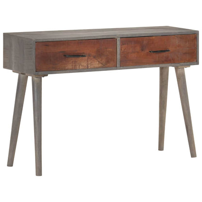 321807 vidaXL Console Table Grey 110x35x75 cm Solid Rough Mango Wood