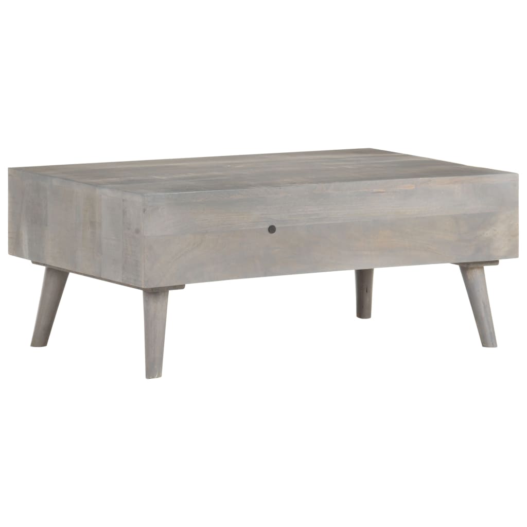 vidaXL Coffee Table | Grey | Solid Rough Mango Wood | Medium | Coffee Table