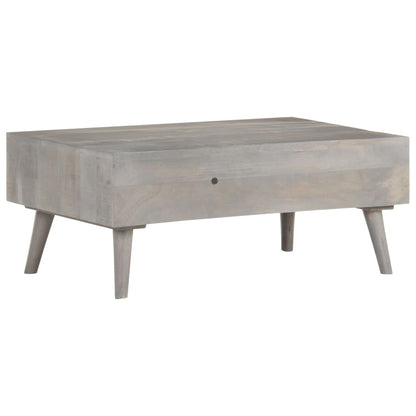 vidaXL Coffee Table | Grey | Solid Rough Mango Wood | Medium | Coffee Table