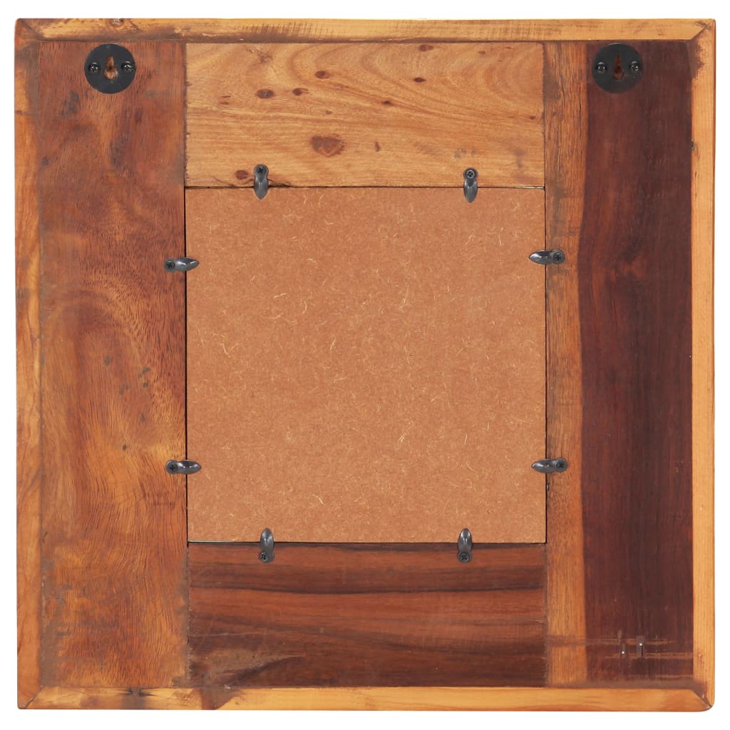 vidaXL Mirror with Buddha Cladding 50x50 cm Solid Reclaimed Wood
