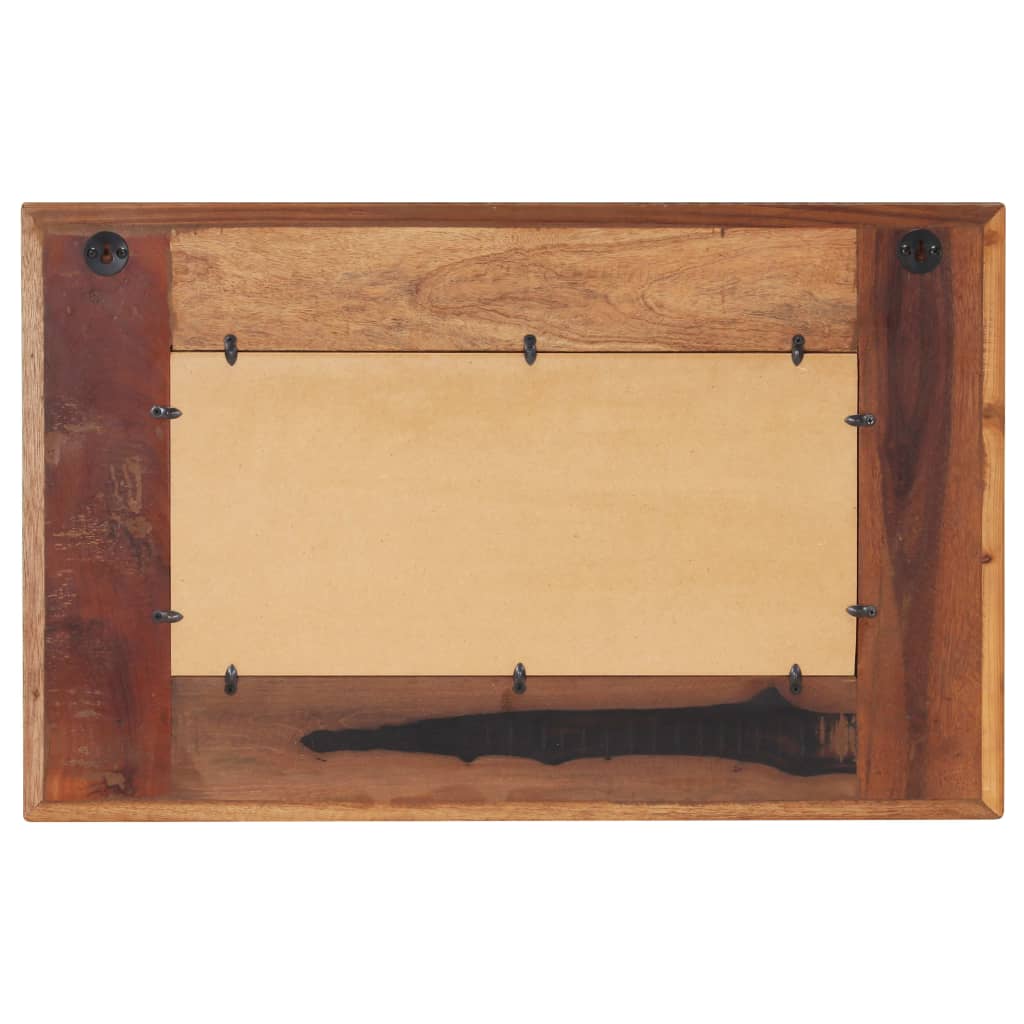 vidaXL Mirror with Buddha Cladding 80x50 cm Solid Reclaimed Wood