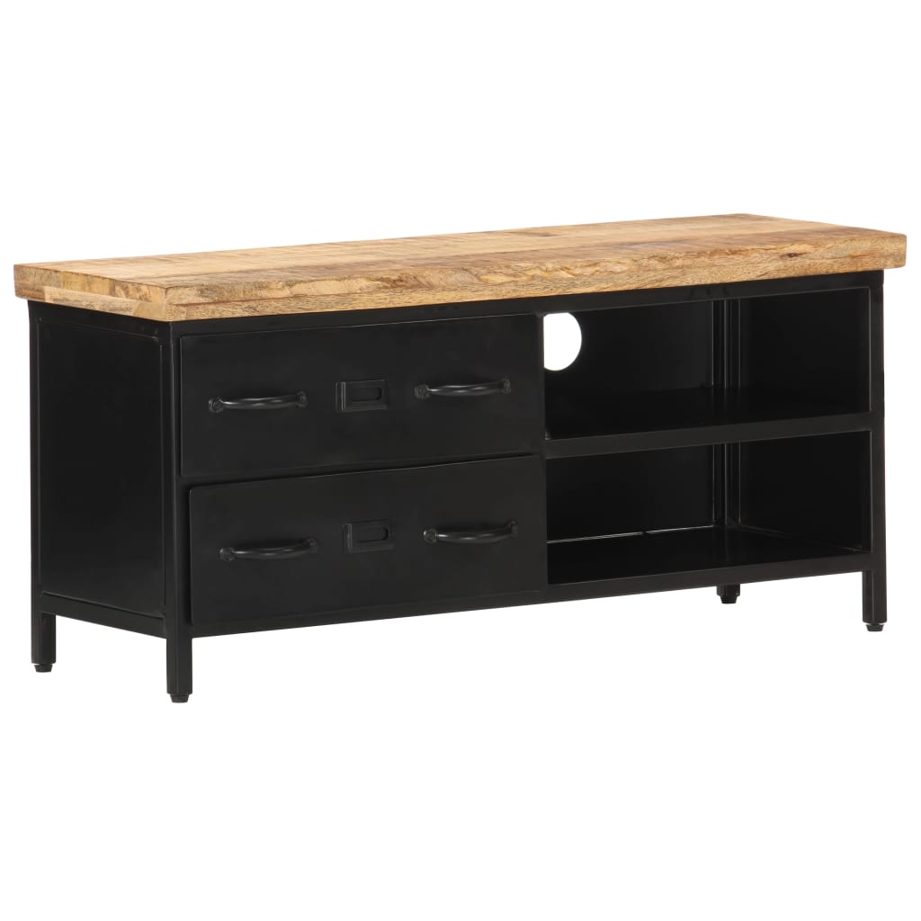 vidaXL TV Cabinet 90x30x41 cm Rough Mango Wood