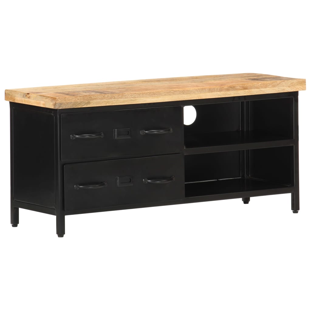 vidaXL TV Cabinet 90x30x41 cm Rough Mango Wood