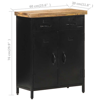 vidaXL Sideboard 60x30x76 cm Rough Mango Wood
