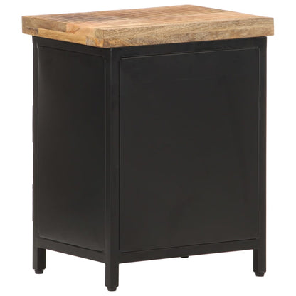 vidaXL Bedside Cabinet | Black and natural wood