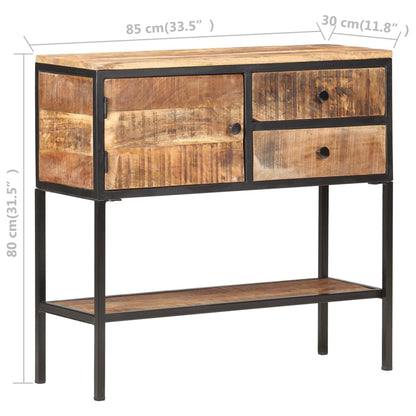 320486 vidaXL Sideboard 85x30x80 cm Rough Mango Wood