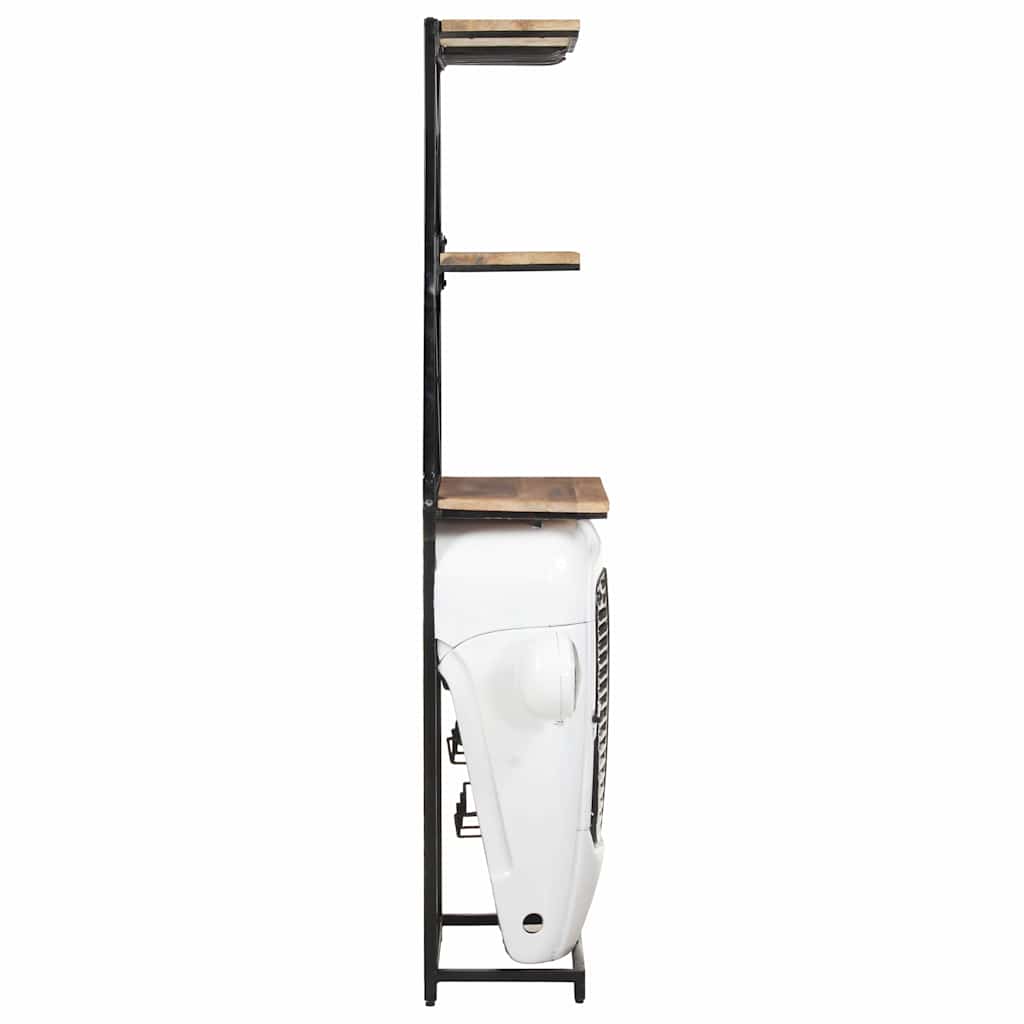 320487 vidaXL Tractor Wine Cabinet White 49x31x172 cm Rough Mango Wood