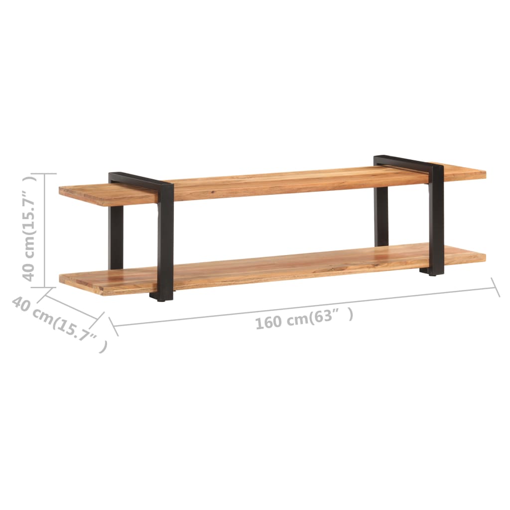 vidaXL TV Cabinet 160x40x40 cm Solid Acacia Wood