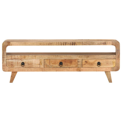 vidaXL TV Cabinet 117x30x41 cm Solid Rough Mango Wood