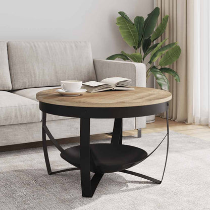 vidaXL Coffee Table Ø68x43 cm Rough Mango Wood