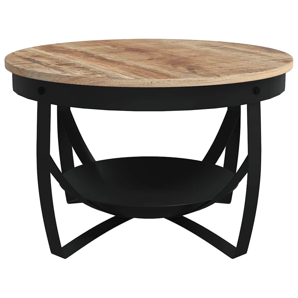 vidaXL Coffee Table Ø68x43 cm Rough Mango Wood