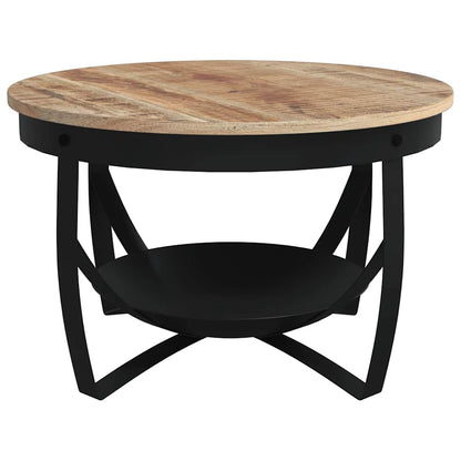 vidaXL Coffee Table Ø68x43 cm Rough Mango Wood