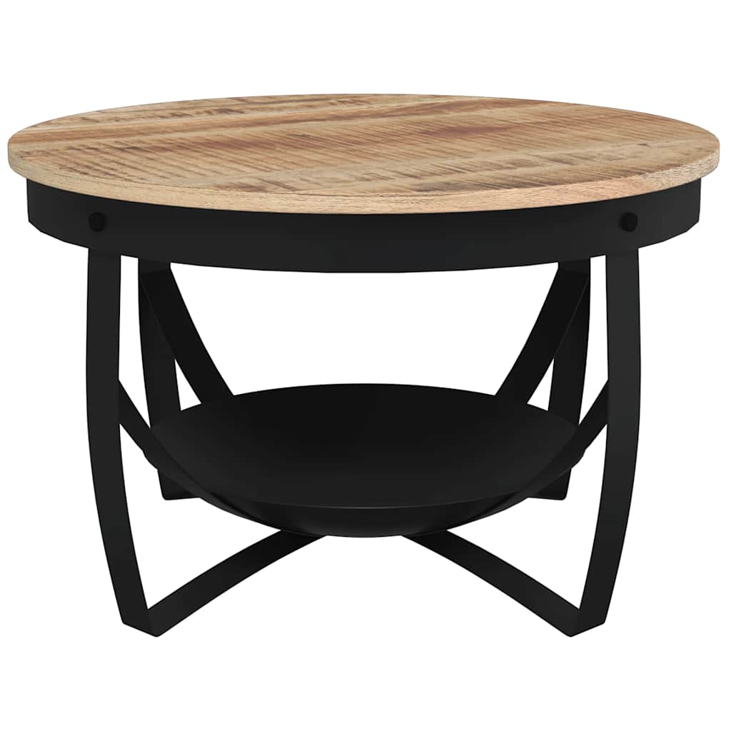 vidaXL Coffee Table Ø68x43 cm Rough Mango Wood