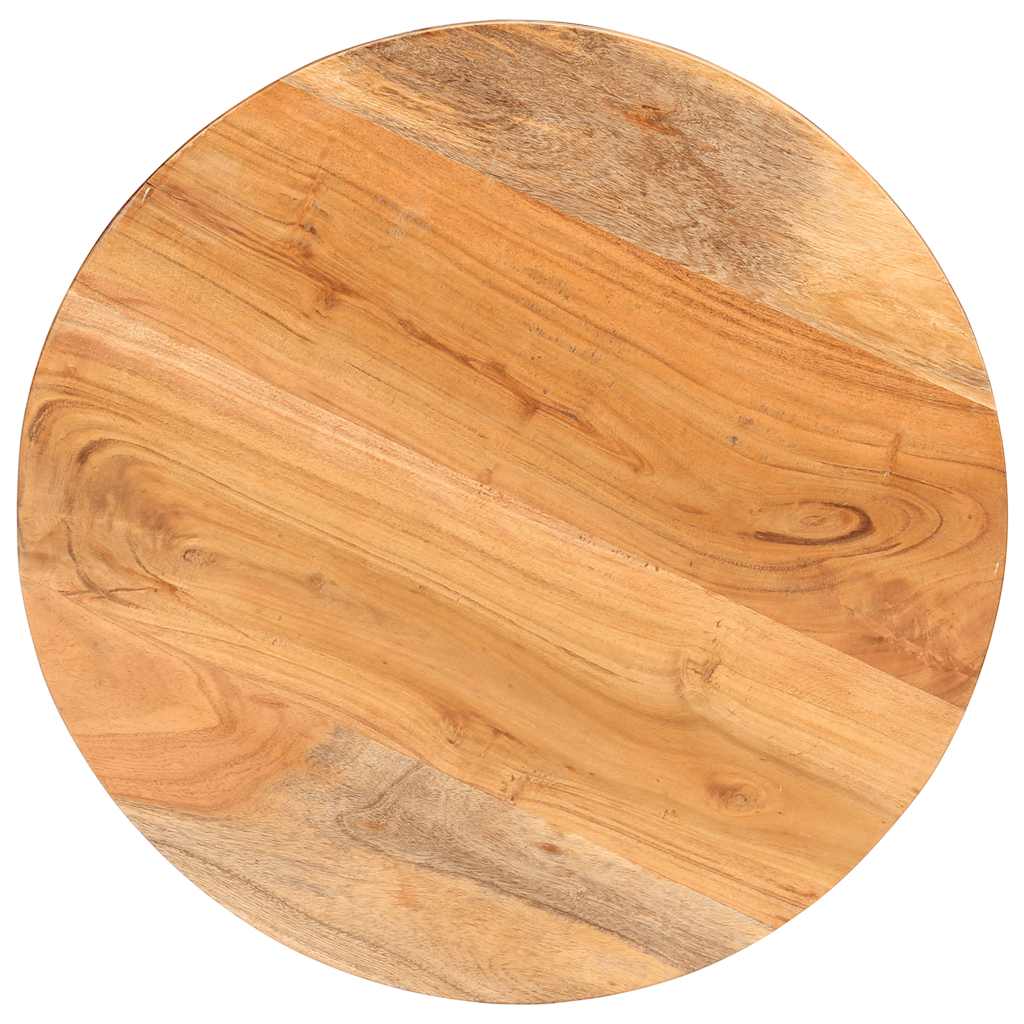 vidaXL Coffee Table | Natural, Black | Solid Acacia wood, Iron | Medium