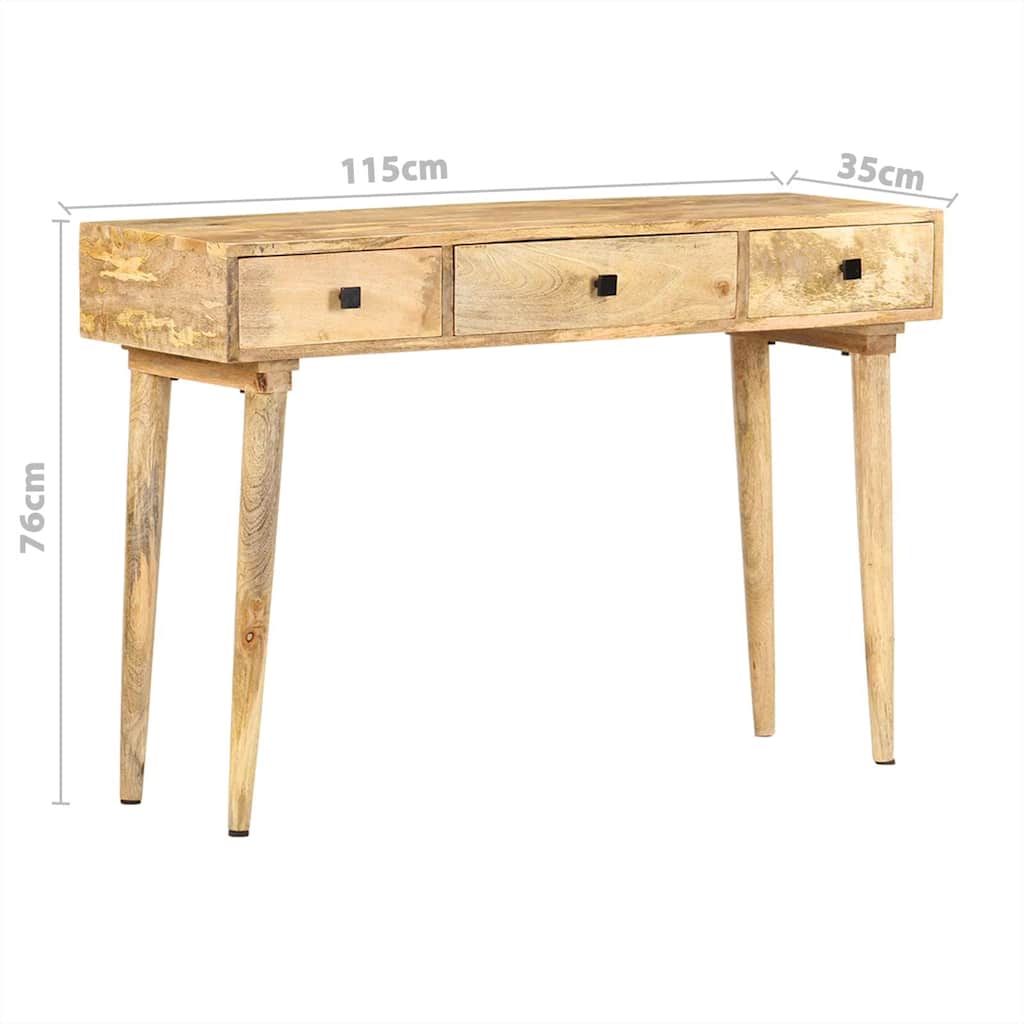 320803 vidaXL Console Table 115x35x76 cm Solid Mango Wood