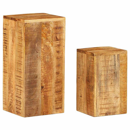 320804 vidaXL Plant Stands 2 pcs Solid Mango Wood