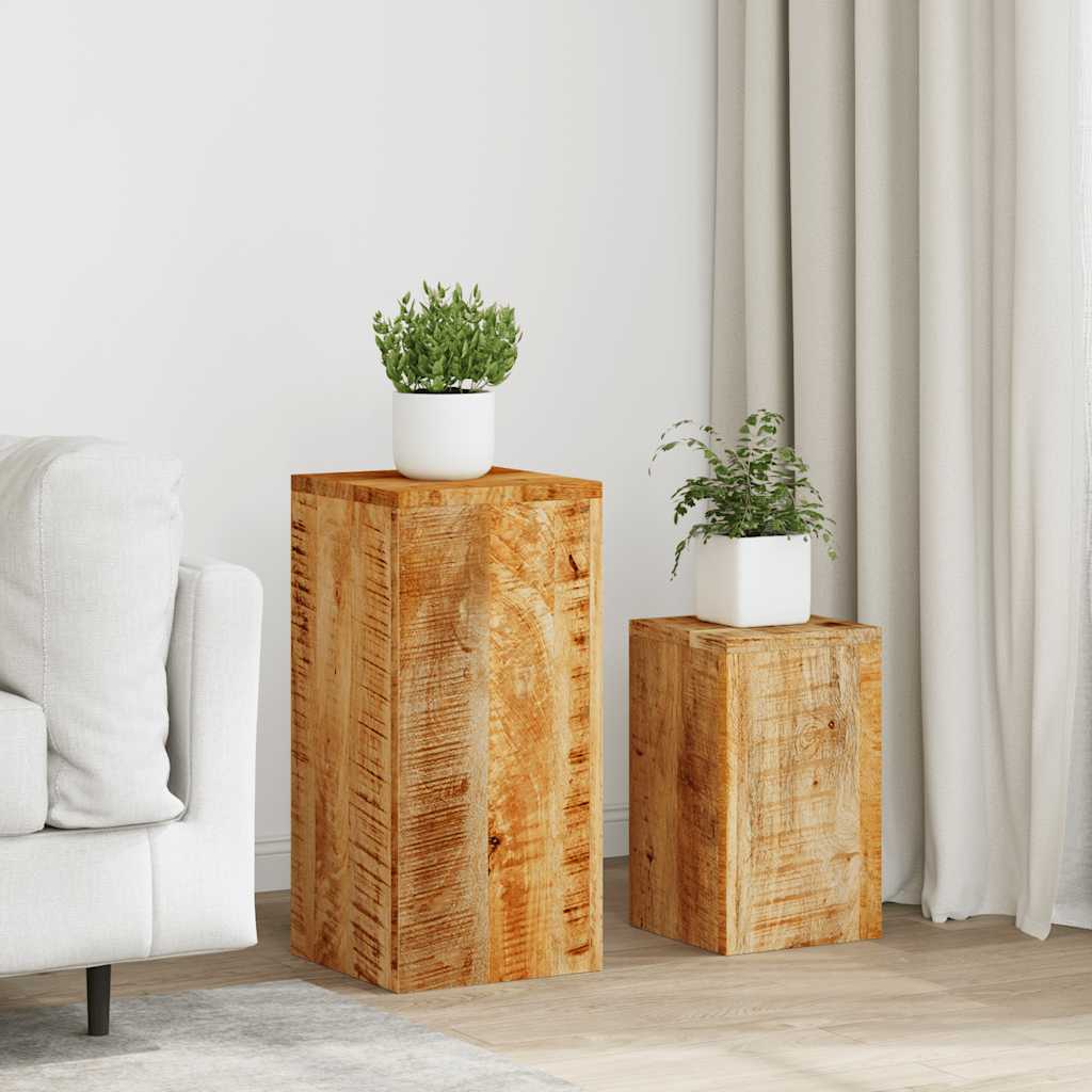 vidaXL Plant Stands 2 pcs Solid Mango Wood