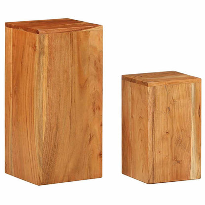 320805 vidaXL Plant Stands 2 pcs Solid Acacia Wood