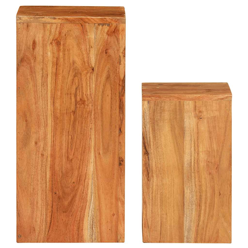 vidaXL Plant Stands 2 pcs Solid Acacia Wood