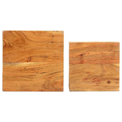 320805 vidaXL Plant Stands 2 pcs Solid Acacia Wood