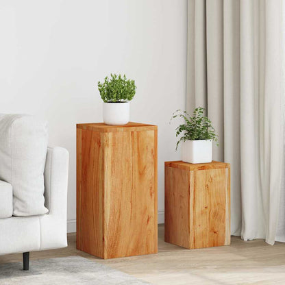 320805 vidaXL Plant Stands 2 pcs Solid Acacia Wood