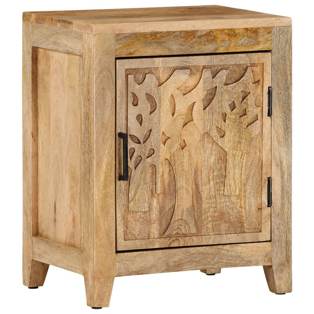 vidaXL Bedside Cabinet | Natural wood | Solid mango wood | Medium